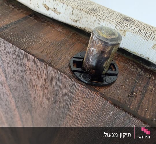 תמונה של דלת עם מנעול מתכת